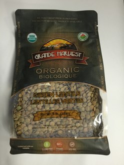 GRANDE HARVEST: Organic Large Green Lentils - 1 Lb