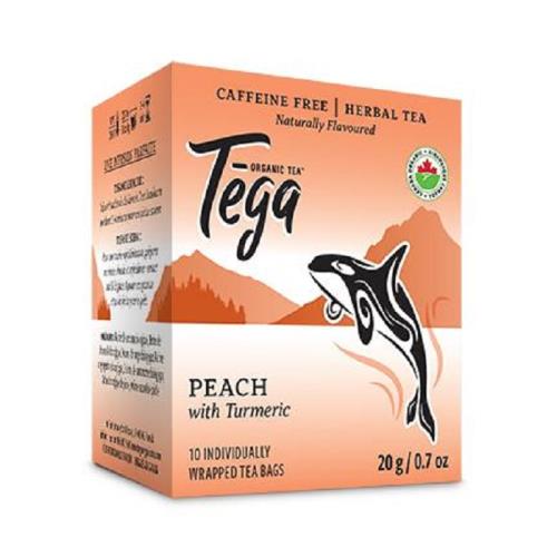 Tega: Organic Peach Turmeric Tea - 10 TB