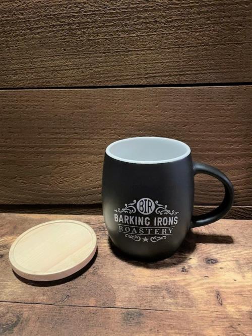 [1] Branded Black Coffee Mug with Coaster