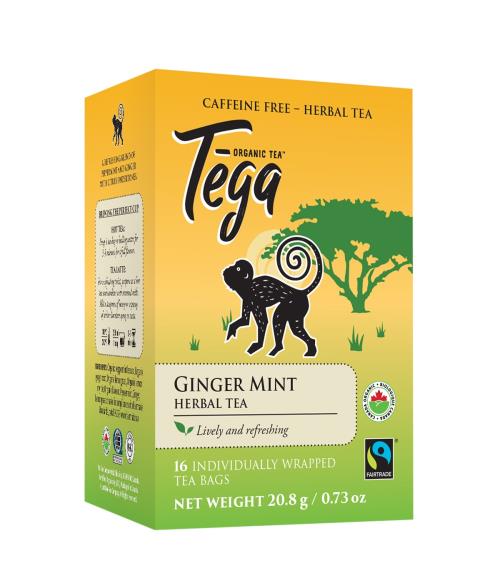 Tega: Organic Ginger Mint Herbal Tea - 16 TB