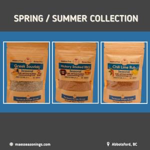 Trio - Spring Summer Collection [Chili Lime Rub, Greek Souvlaki, Hickory Smoked BBQ Rub]