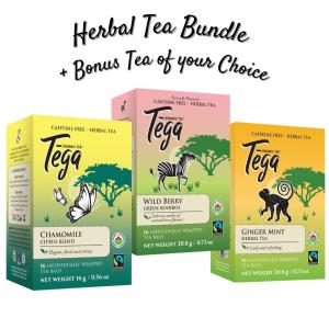 Tega Organic Herbal Teas [3 Pack] + 1 Free