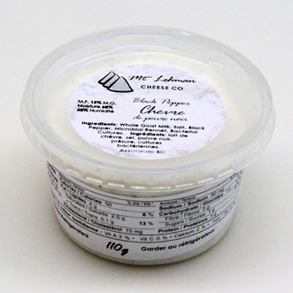 Mt Lehman Cheese: Chevre [Black Pepper] - 110G