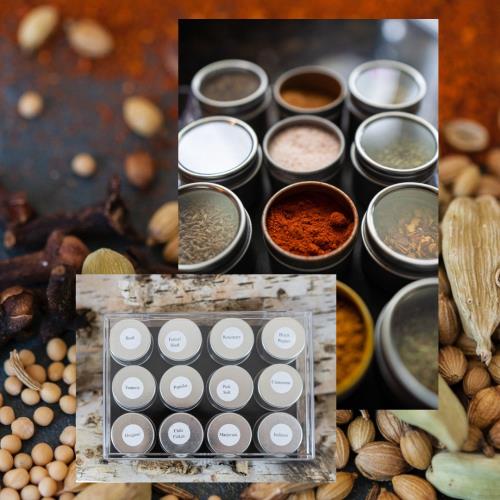 Gourmet 12 Spice Collection Tin Box