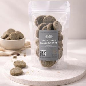 Black Sesame Milk Tea Diamond Cookies Pack
