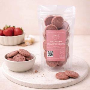 Strawberry Milk Tea Diamond Cookies Pack