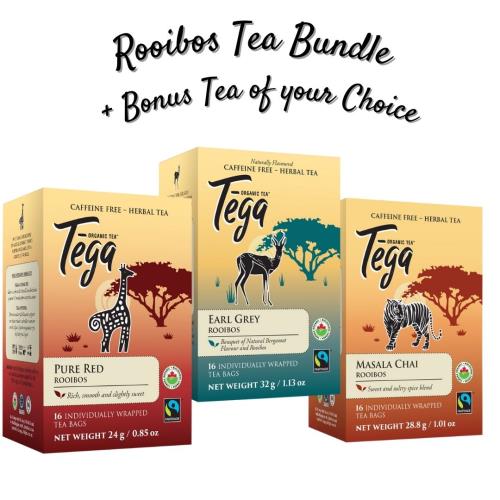 Tega Rooibos Tea [3 Pack] + 1 Free